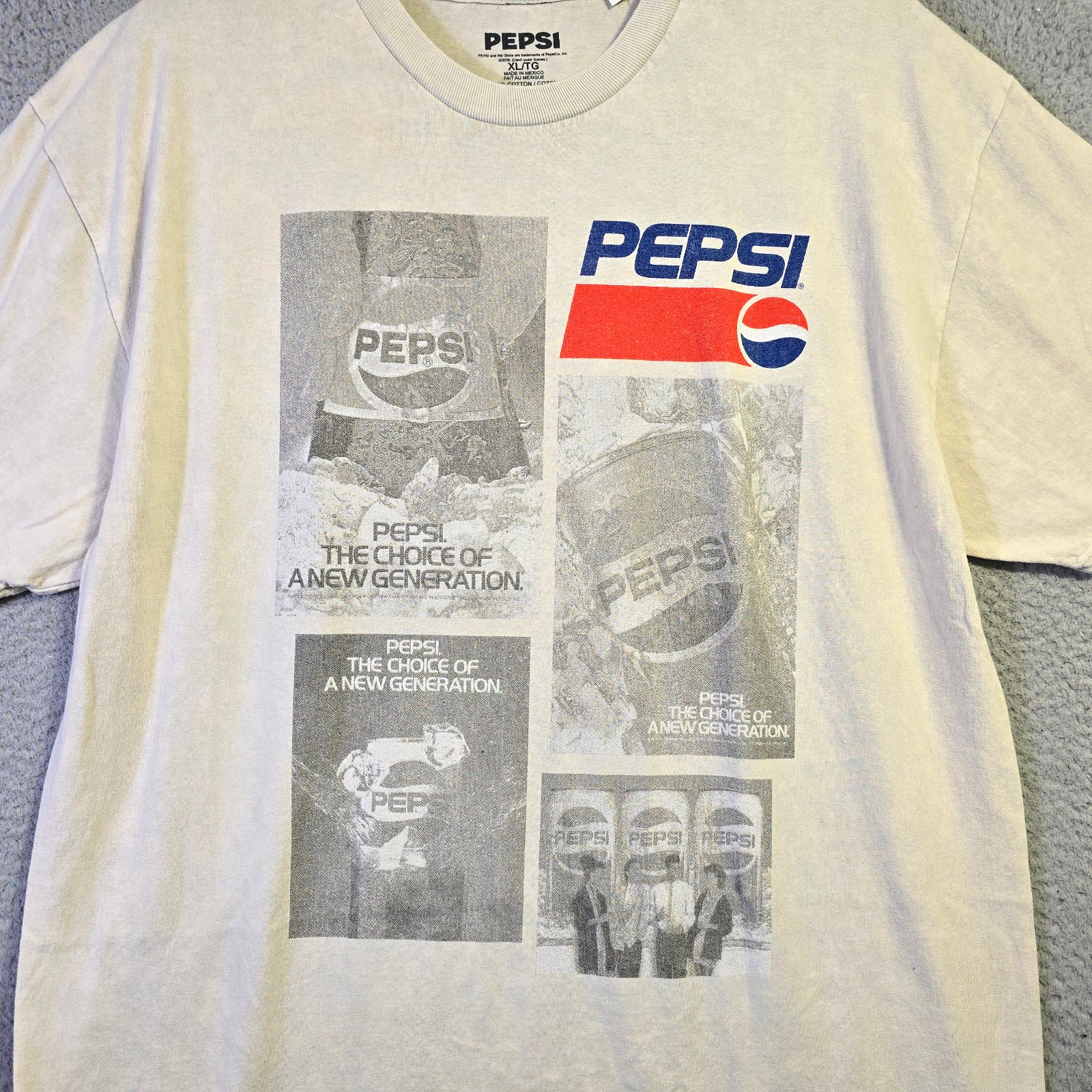Pepsi Shirt Mens Extra Large XL White Logo 90s 80s Retro Soda Pop Casual NWT gallery