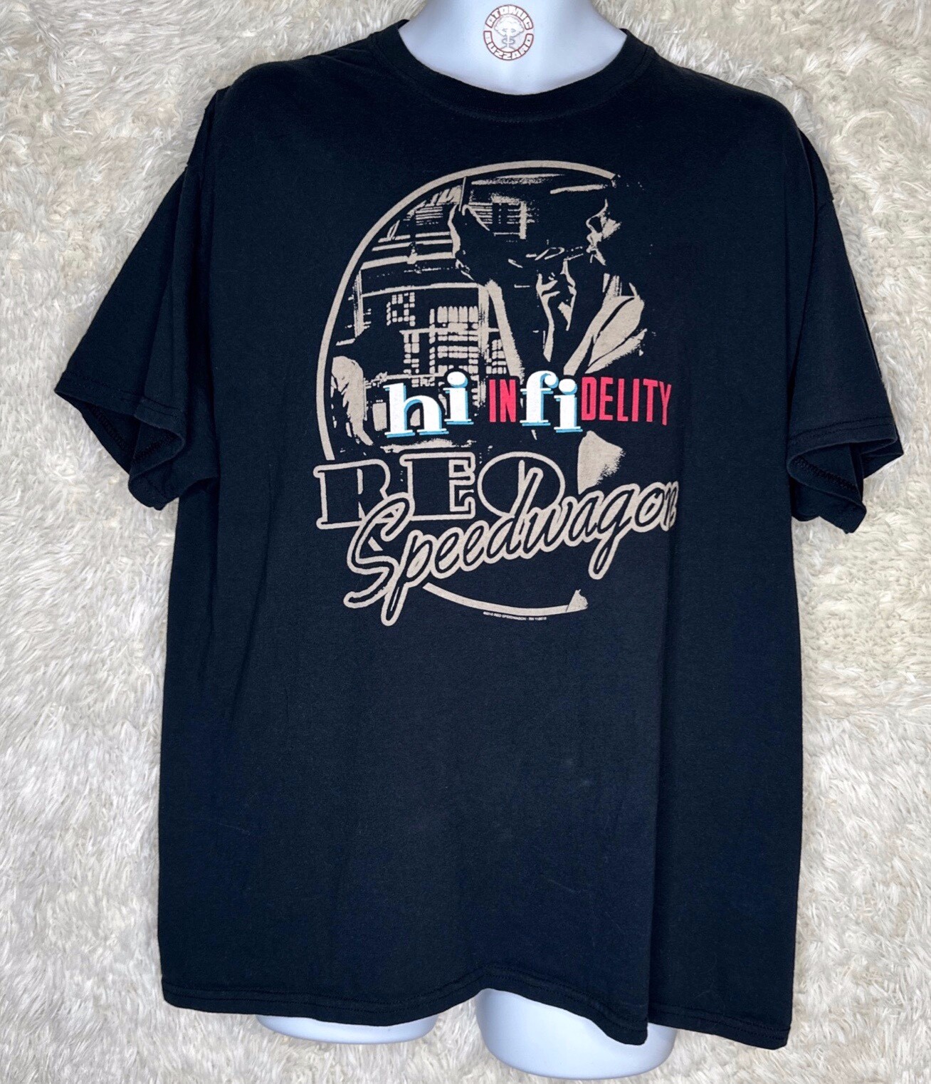 REO Speedwagon Hi Infidelity Classic Rock & Roll Men’s XL Black T-Shirt  Y6