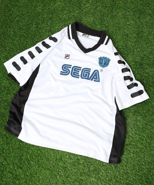 FILA HERITAGE SEGA Short Sleeve Shirt white or blue size M~XL new from japan gallery