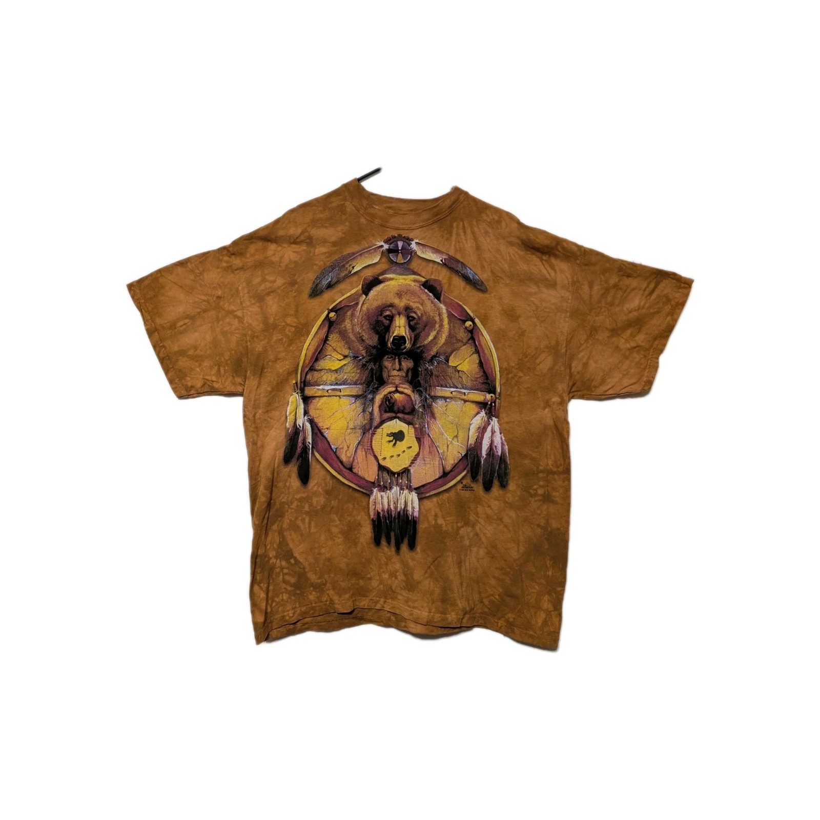 The Mountain Mens T-shirt Vintage 1999 Brown Bear Shield Flawed XL #6699 gallery