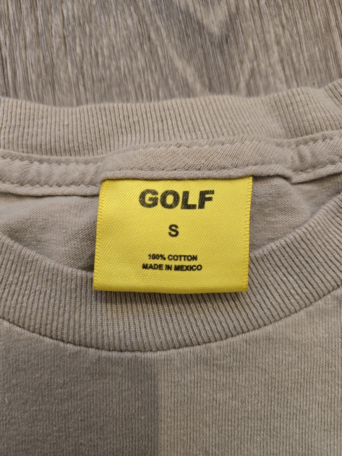 Golf Wang Gum Bottom of Shoe T-shirt Mens S Tyler The Creator Tan Crewneck gallery