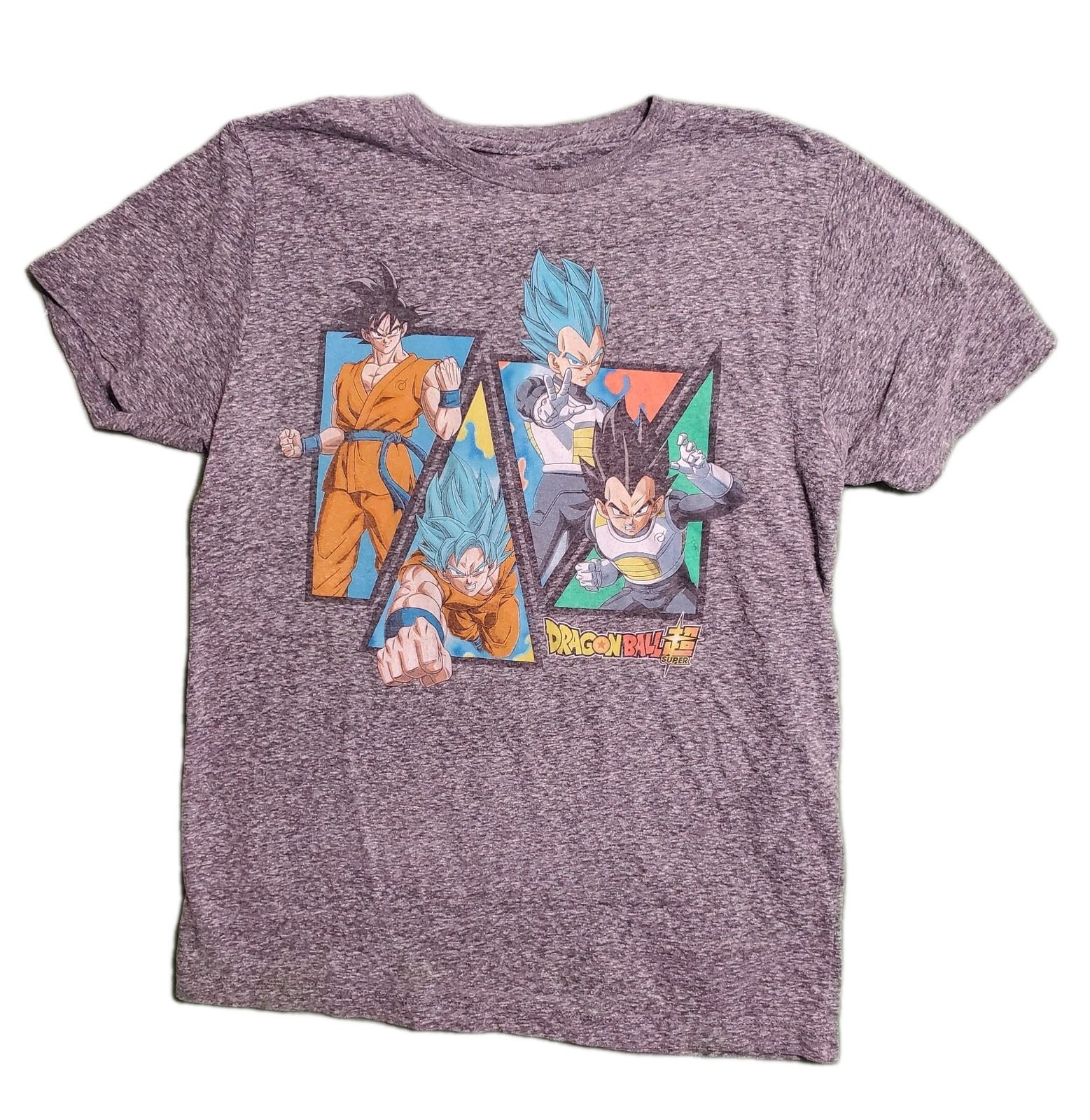 Mens T-Shirt Dragon Ball Super Size M Charcoal Heather 4 Panel Goku Vegeta Thin gallery