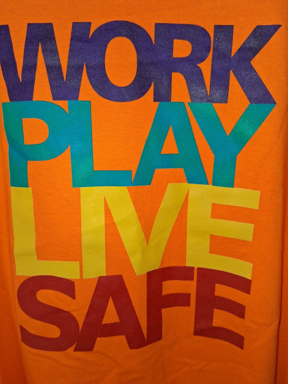 Mondelez International Orange Work Employee Tee Gildan Double Sided Graphic XL gallery