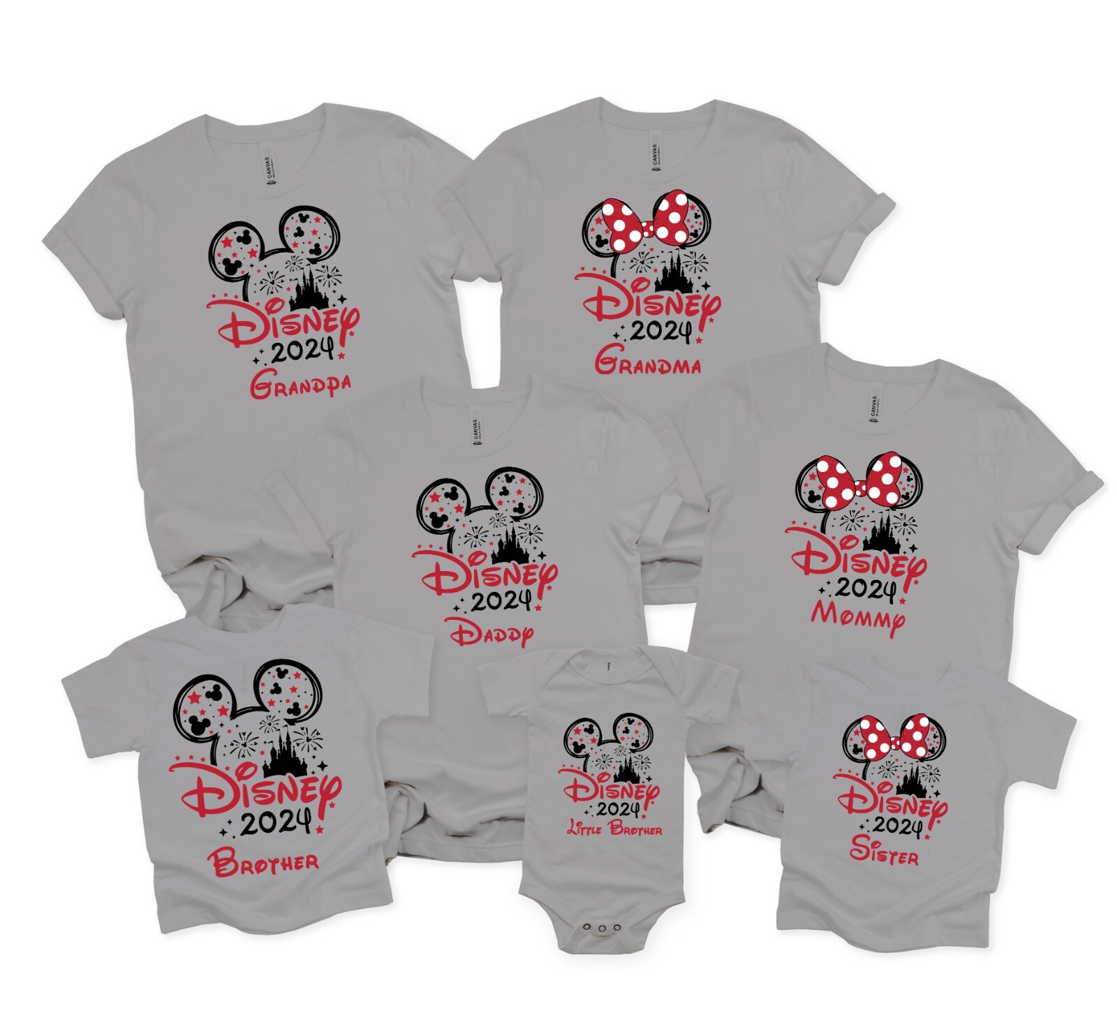 Disney Trip T-Shirt Disneyworld Disneyland Vacation Family Matching Grey T shirt gallery