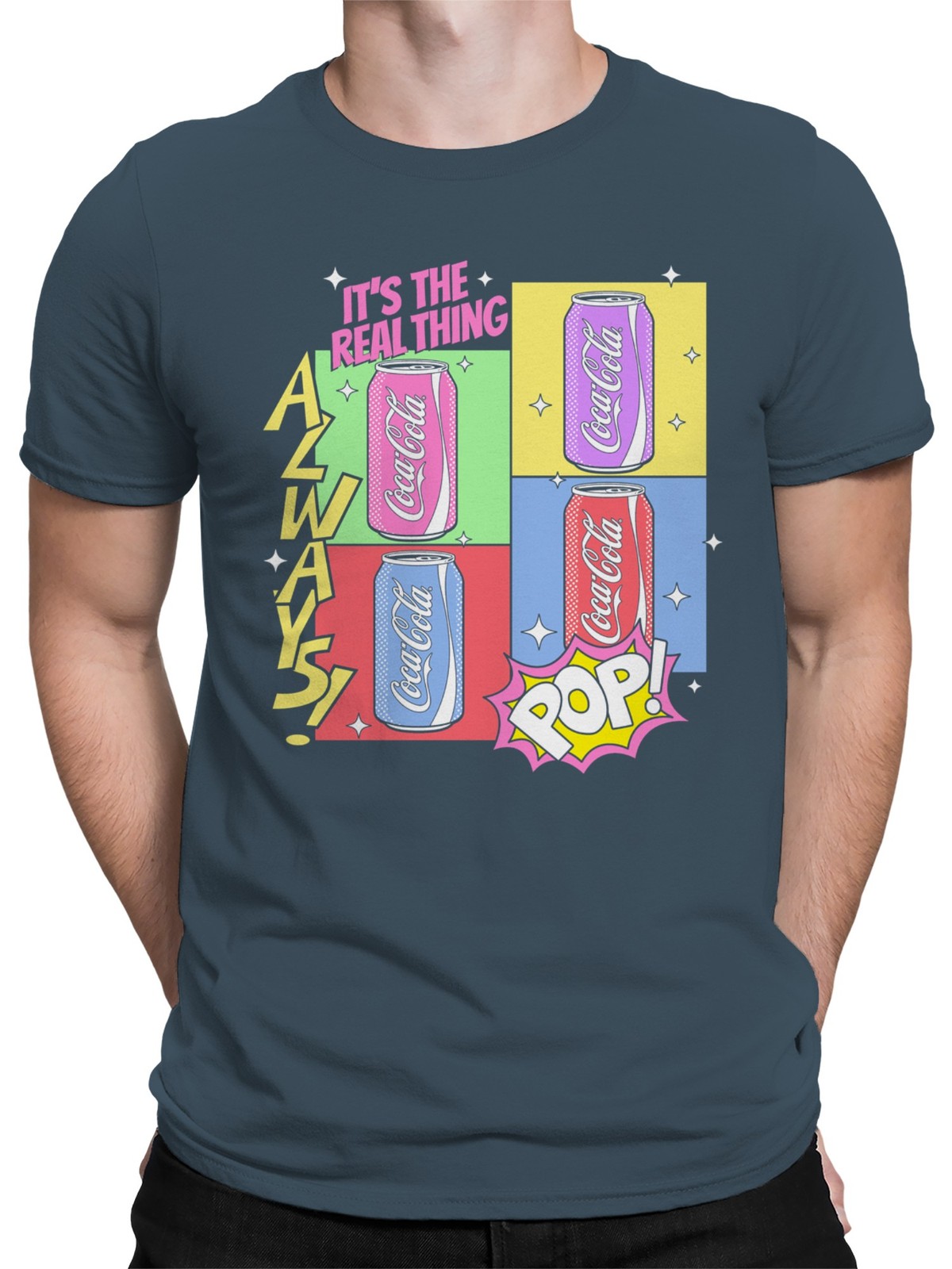 Officially Licensed Coca Cola Retro Coca-Cola Pop Art Design Men's T-shirt gallery