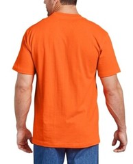 Dickies Neon Orange Heavyweight Pocket Work Tee Shirt Mens XL-XXL Short Sleeves