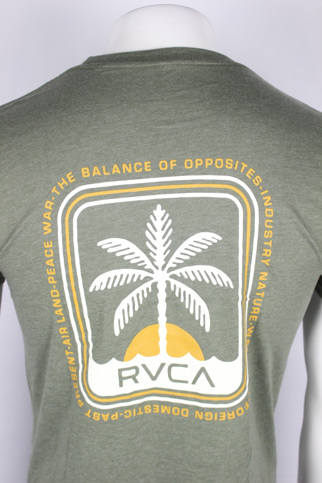 RVCA Men's Shaylen Graphic T Shirt Short Sleeve Green Heather 50/50 Cotton/Poly gallery