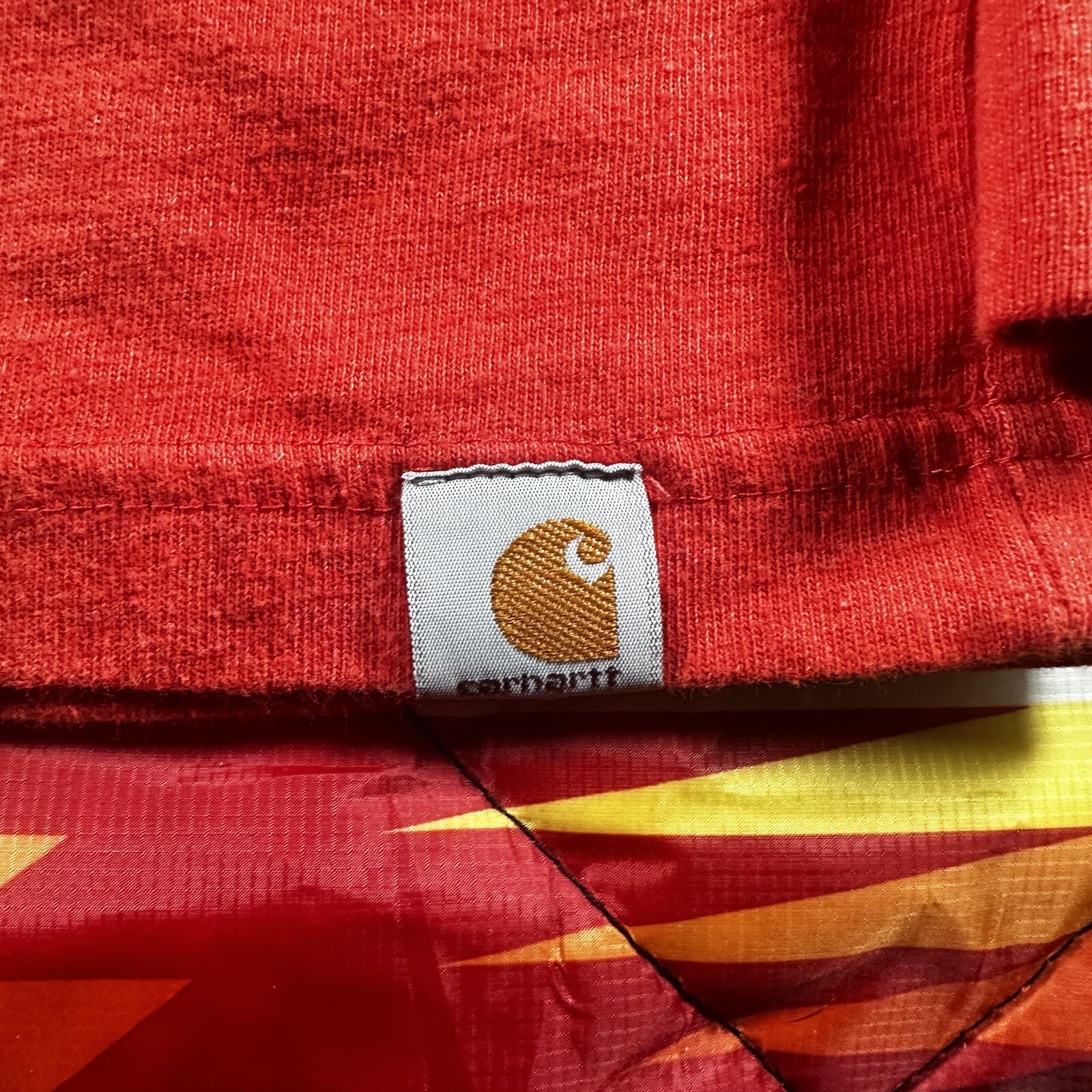 Carhartt Long Sleeve T Shirt Size 2XL Red Graphic Logo Cotton Relaxed Fit Gear gallery