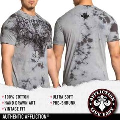 Affliction Clothing Men’s Premium “MYSTERY” S/Sleeve T-Shirt; Size: Small