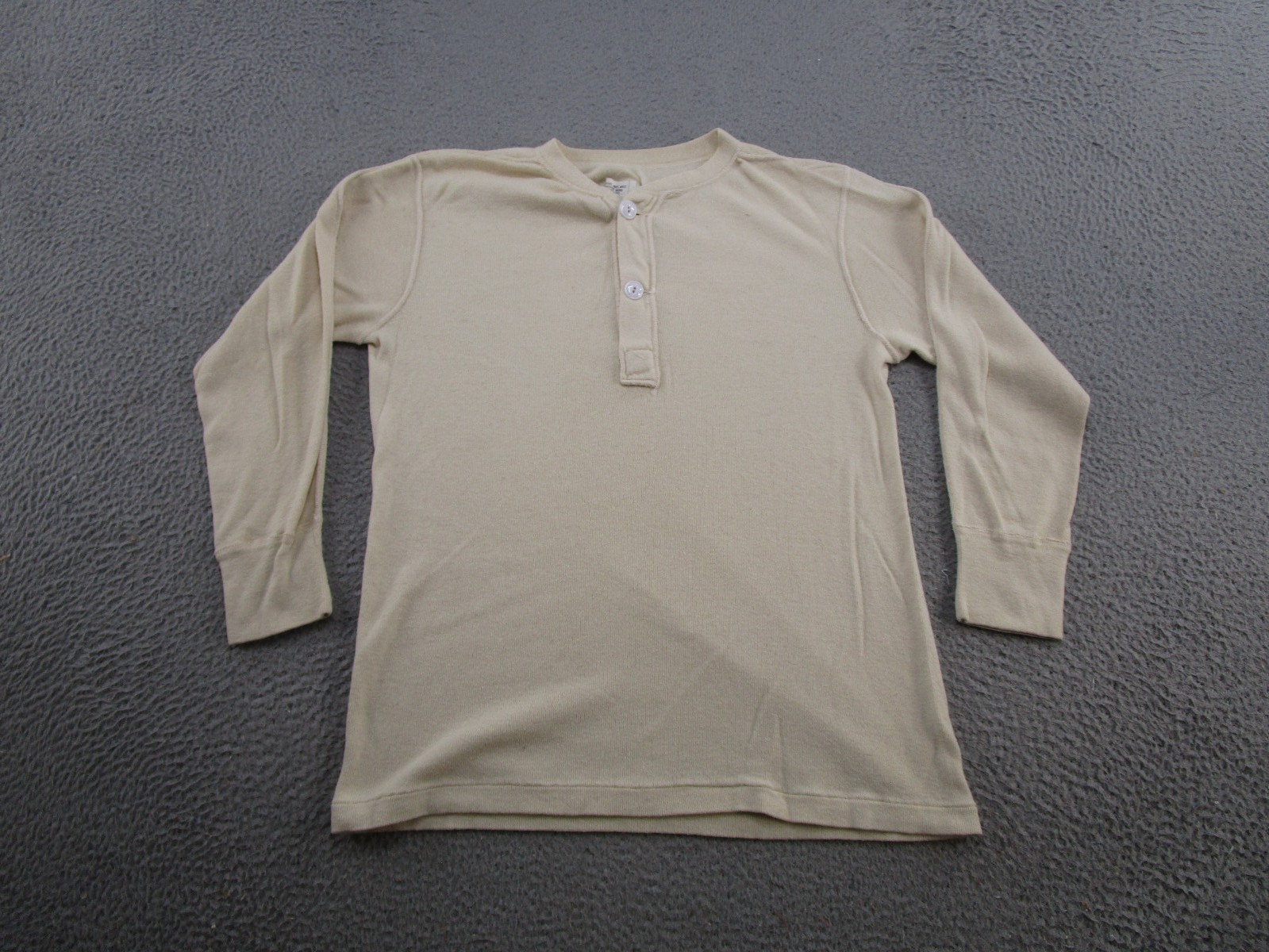 Vintage Military Shirt Henley Cold Weather Type 1 Wool Blend Undershirt Size M gallery