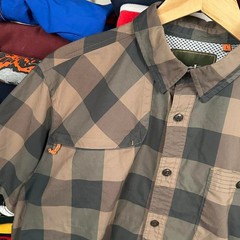 Howler Bros Tidepool Tech Green Plaid Vented Button Down Shirt Large