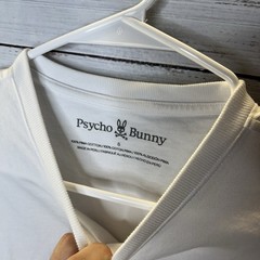 Psycho Bunny Embroidered Logo Short Sleeve T-Shirt White Men’s Size 5 (Medium)