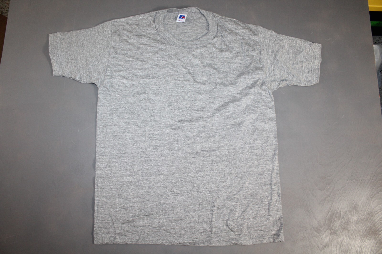 80s DEADSTOCK Vintage Tri-Blend Rayon Russell Athletic T-Shirt USA Medium Large