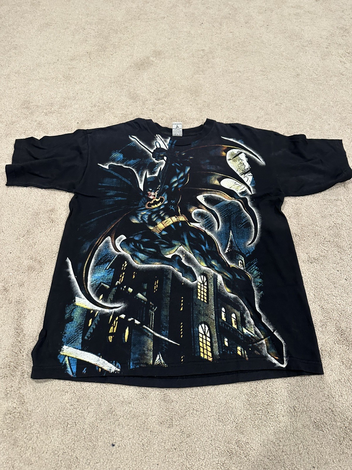 90s Vintage Resurrection BATMAN Mens XL Peyote Mexican Bootleg