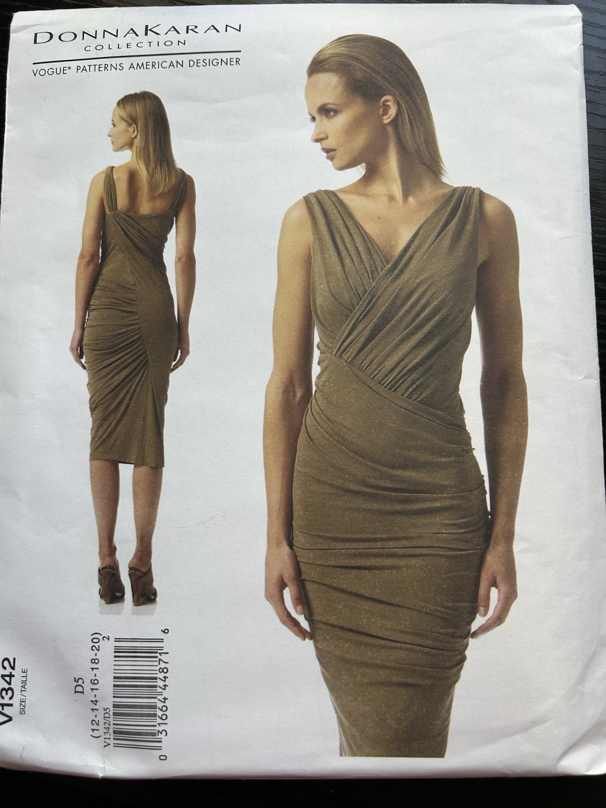 Vogue Patterns Donna Karan V1342 Dress Women’s Size D5 (12-20)