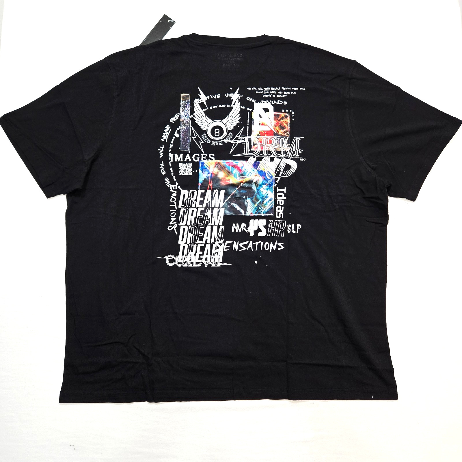 Dreamland Men's Big & Tall T-Shirt Black Classic Multi Color Design Graphic 6XL gallery
