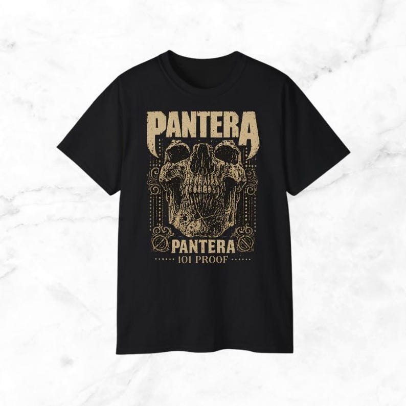 Pantera 101 Proof Skull Black T-Shirt Unisex