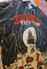 Vintage 90s Grave Digger Race Team Monster Truck All Over Print Shirt Sz 2xl EUC