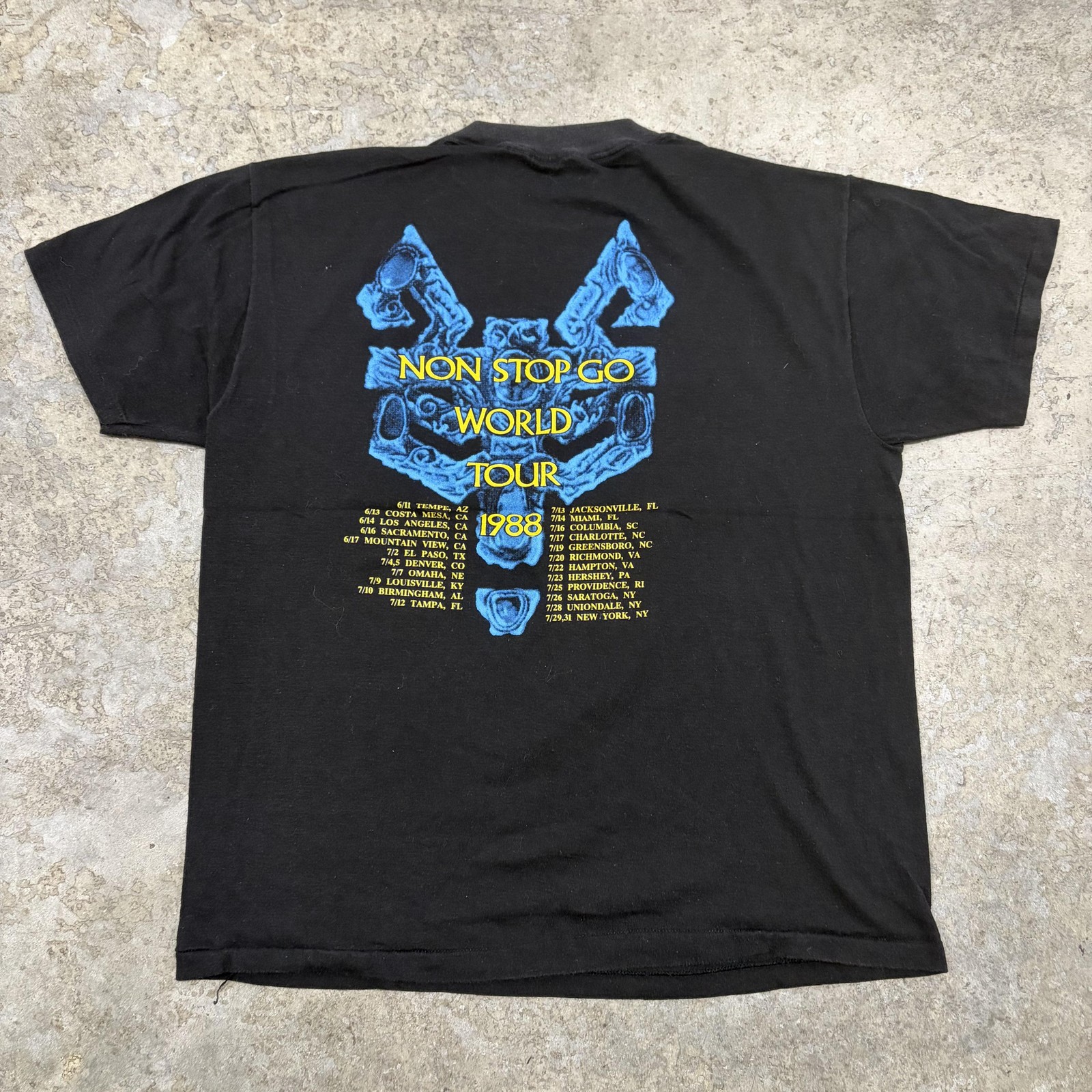 Vintage Robert Plant Shirt Mens Large Black 1988 Non Stop Go Tour Band Tee gallery