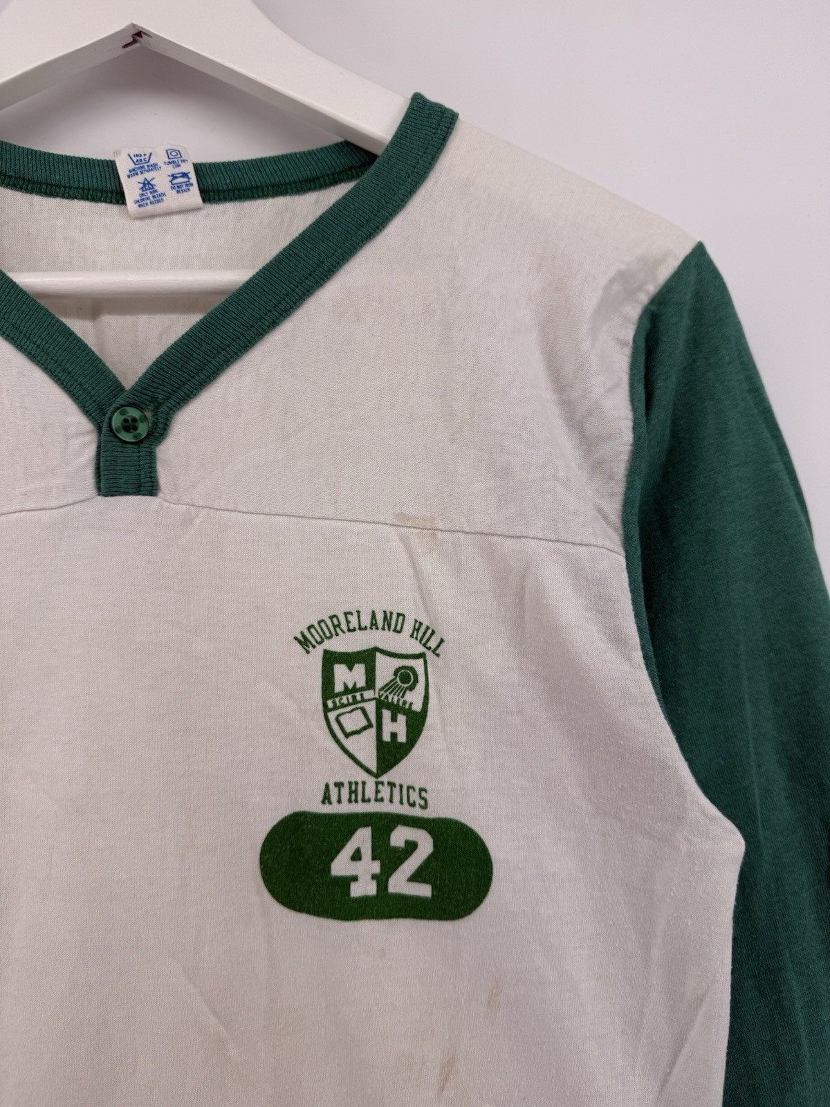 Vintage 80s Champion Mens Baseball Jersey Shirt Mooreland Hill School Medium gallery