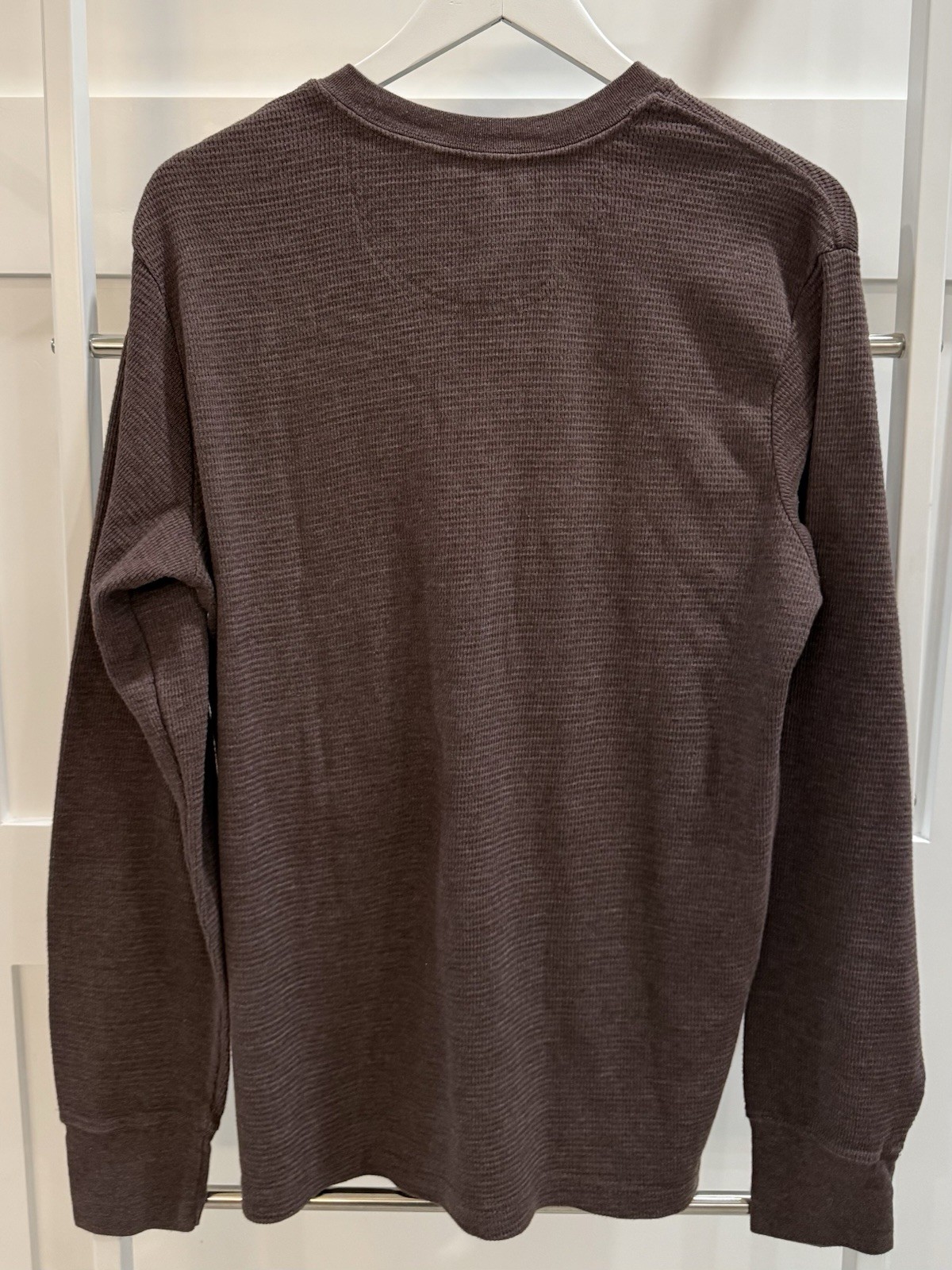 Realtree Waffle Knit Thermal Henley Long Sleeve Shirt Crew Neck Mens L gallery