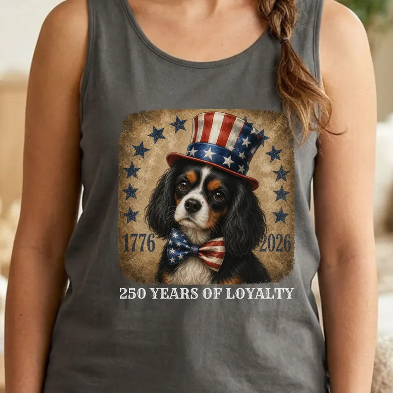 Tricolor Dog Patriotic Tank Top gallery