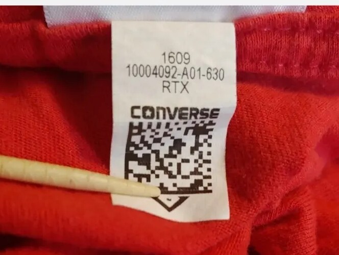Converse T-Shirt Mens L Short Sleeve Graphic Red Cotton Pullover Crewneck gallery
