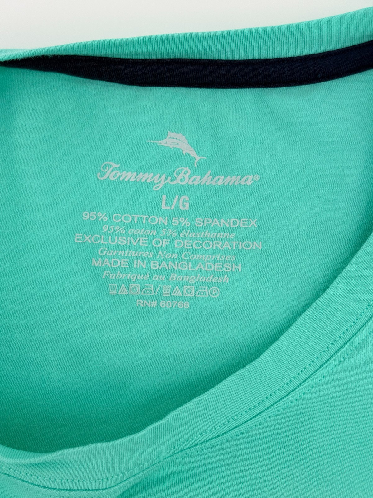 Tommy Bahama Shirt Men's Large Green Marlin Logo Cotton Spandex Short Sleeve gallery