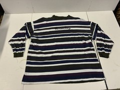 Vtg Unionbay Shirt Mens Multicolor Striped Long Sleeve Logo Crewneck One Size L?
