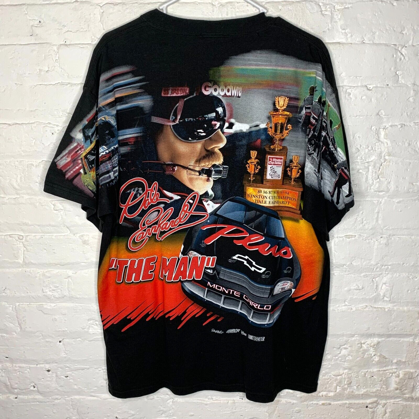 Vintage Dale Earnhardt Evolution of The Man All Over Print T-Shirt Size L Chase