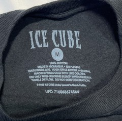 Ice Cube Graphic T-Shirt Mens Medium Black Blue Flames Rap Tee Official 2022