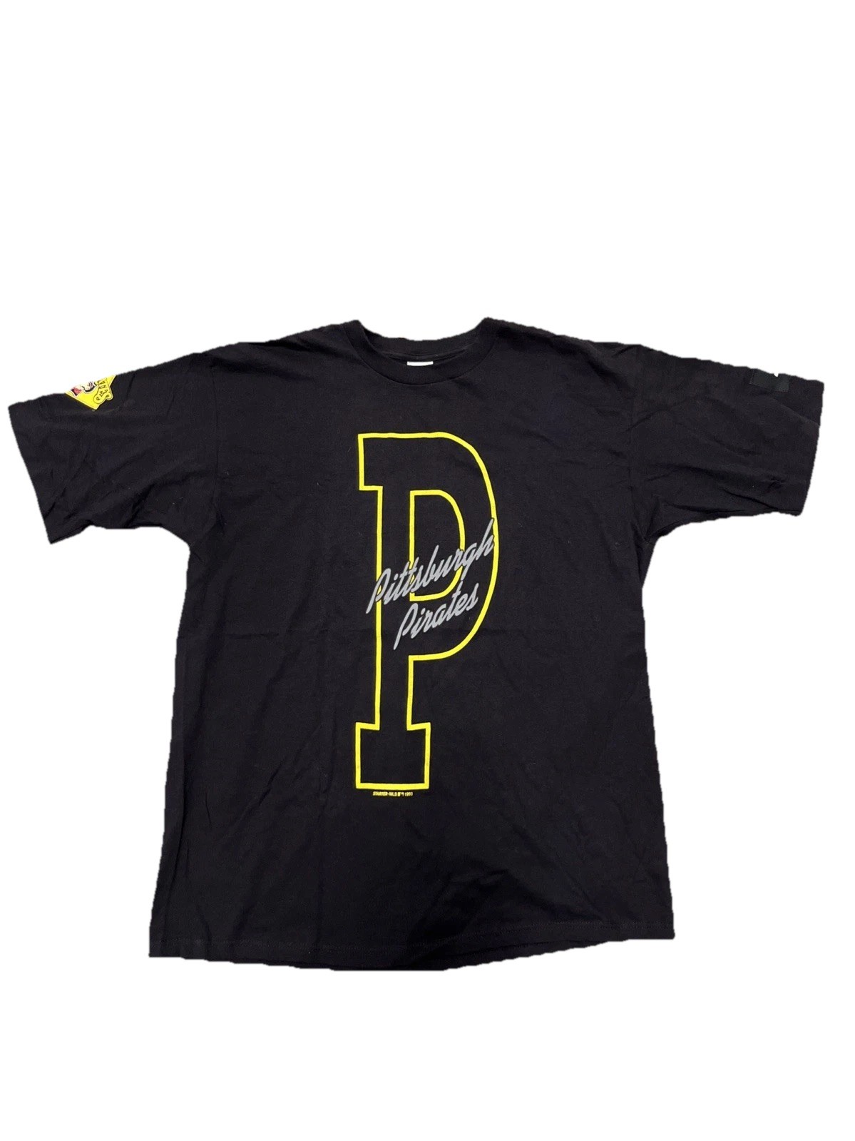 VTG 1993 Starter MLB Pittsburgh Pirates Logo T-Shirt Xl Black Made USA