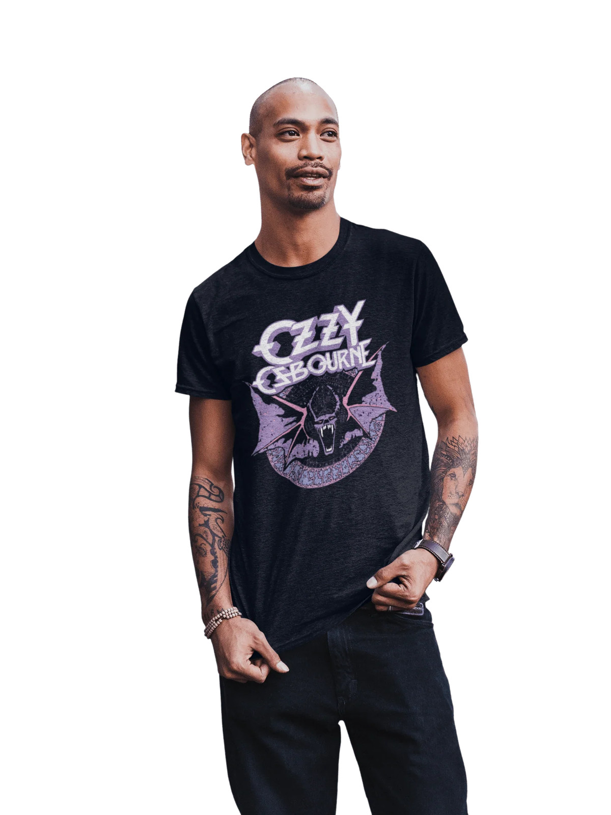 Ozzy Osbourne Purple Bat Officially Licensed Mens T Shirt Black gallery