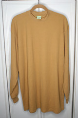 NEW Men City Lab 2XL Solid Heavy Duty Thermal Tee Mustard Yellow Long Sleeve