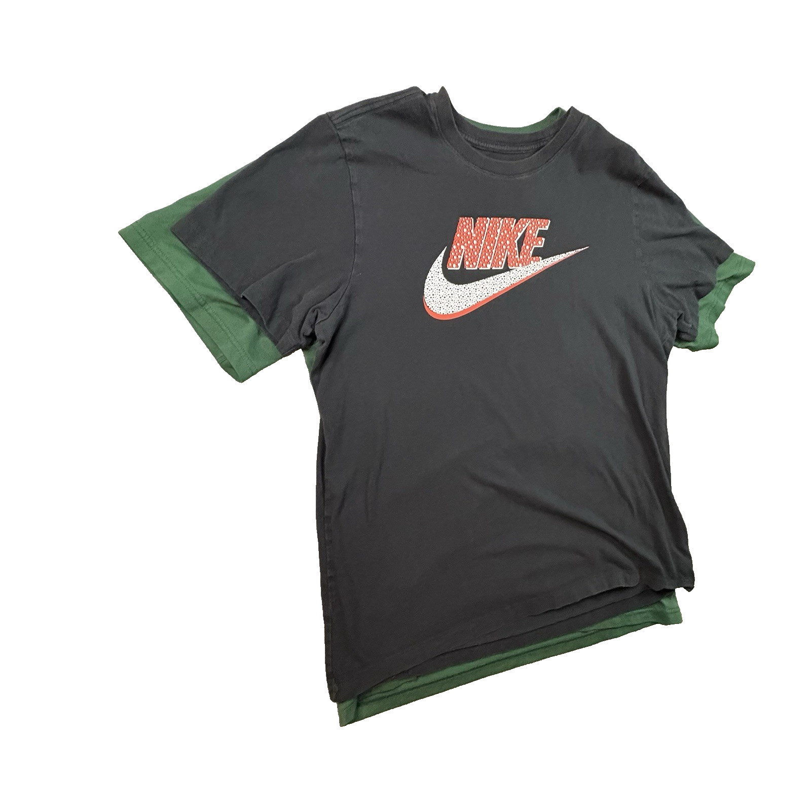 LOT OF 2 Men's L Black & Green Nike T Shirts SEE DESCRIPTION gallery