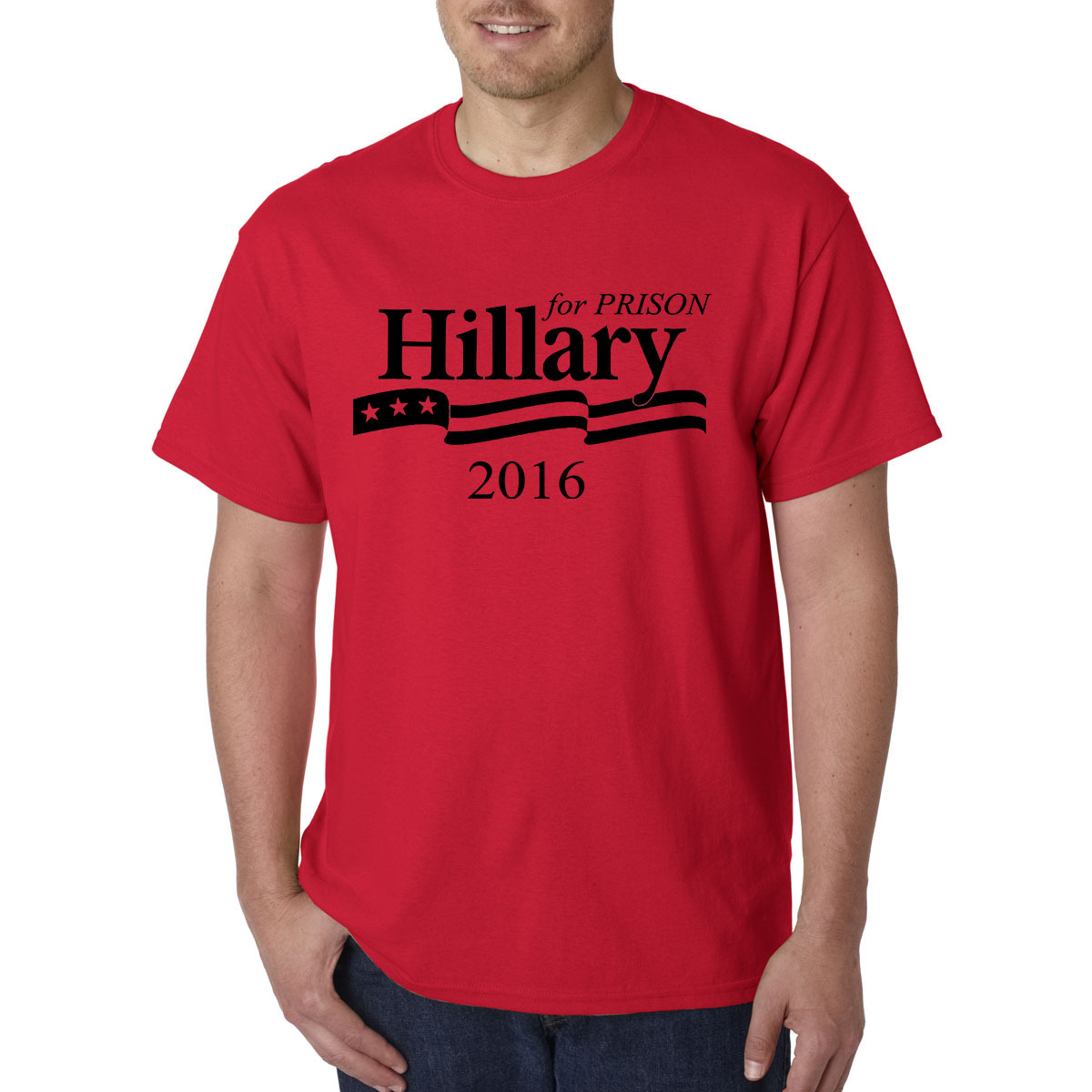 Hillary Clinton For PRISON T-Shirt 2016 - President Republican Democrat Vote USA gallery