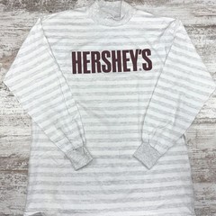 VTG Hershey’s Candy Bar Long Sleeve Mock Neck Shirt Men’s XL Made In USA 90s 80s
