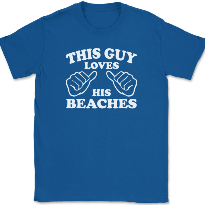 This Guy Loves His Beaches T-Shirt Tee Funny Ocean Novelty Gift gallery