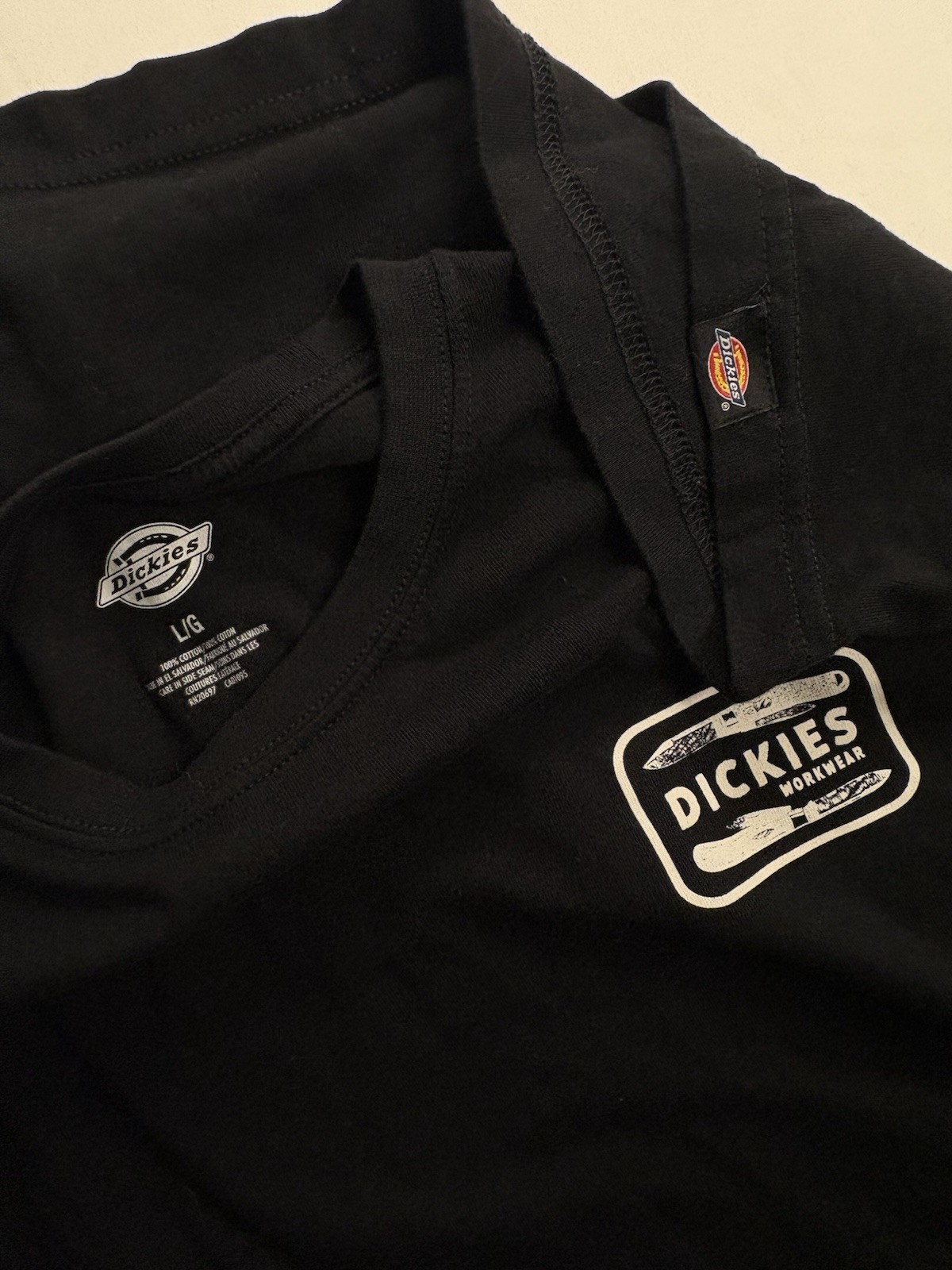 Dickies Workwear Black Graphic T Shirt Large Utility Skater Tee gallery
