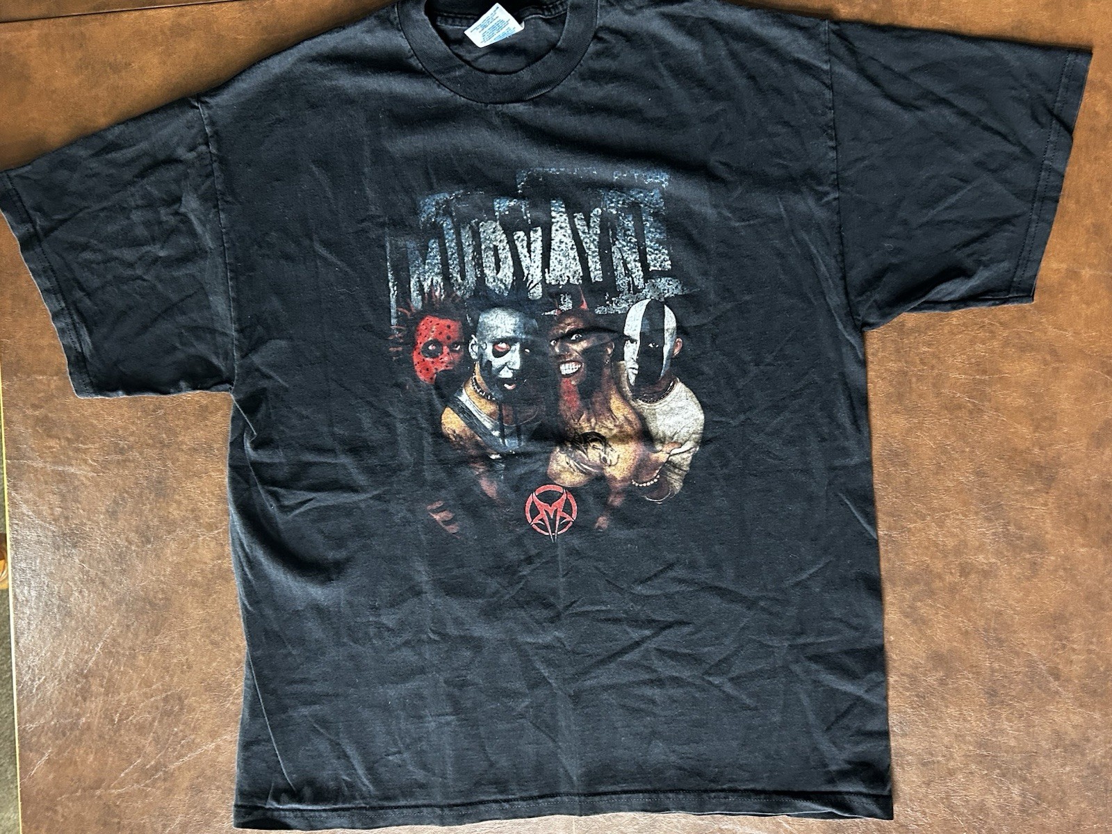 Mudvayne band vintage 2001 Group Photo T-shirt XL M&O Knits Slipknot gallery