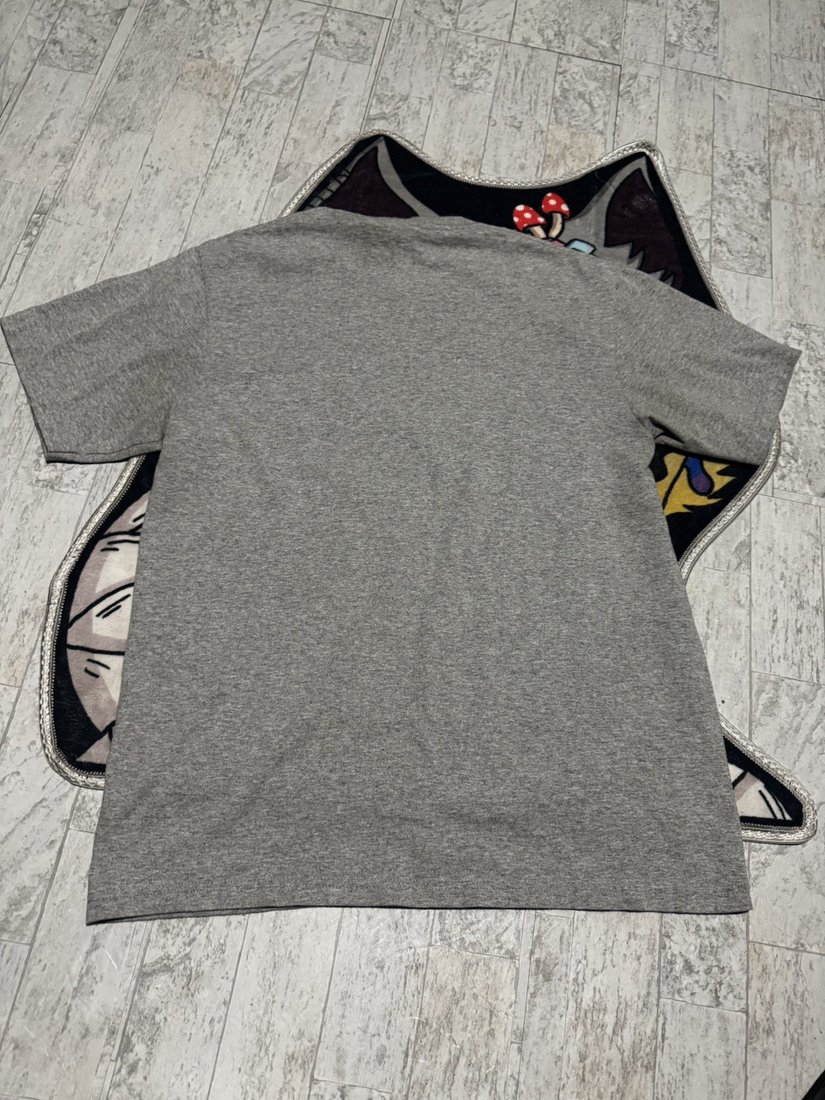 supreme new york tee size M heather grey 100% authentic gallery