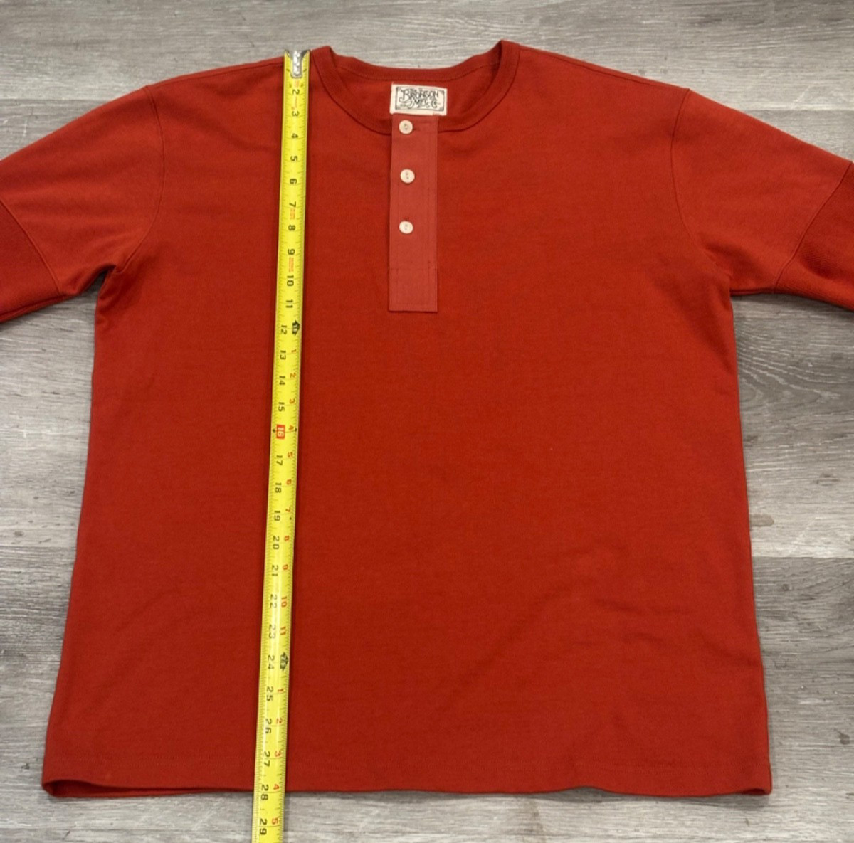 Bronson MFG Vintage Short Sleeve Henley Redwood Heritage Workwear Style Mens XL gallery