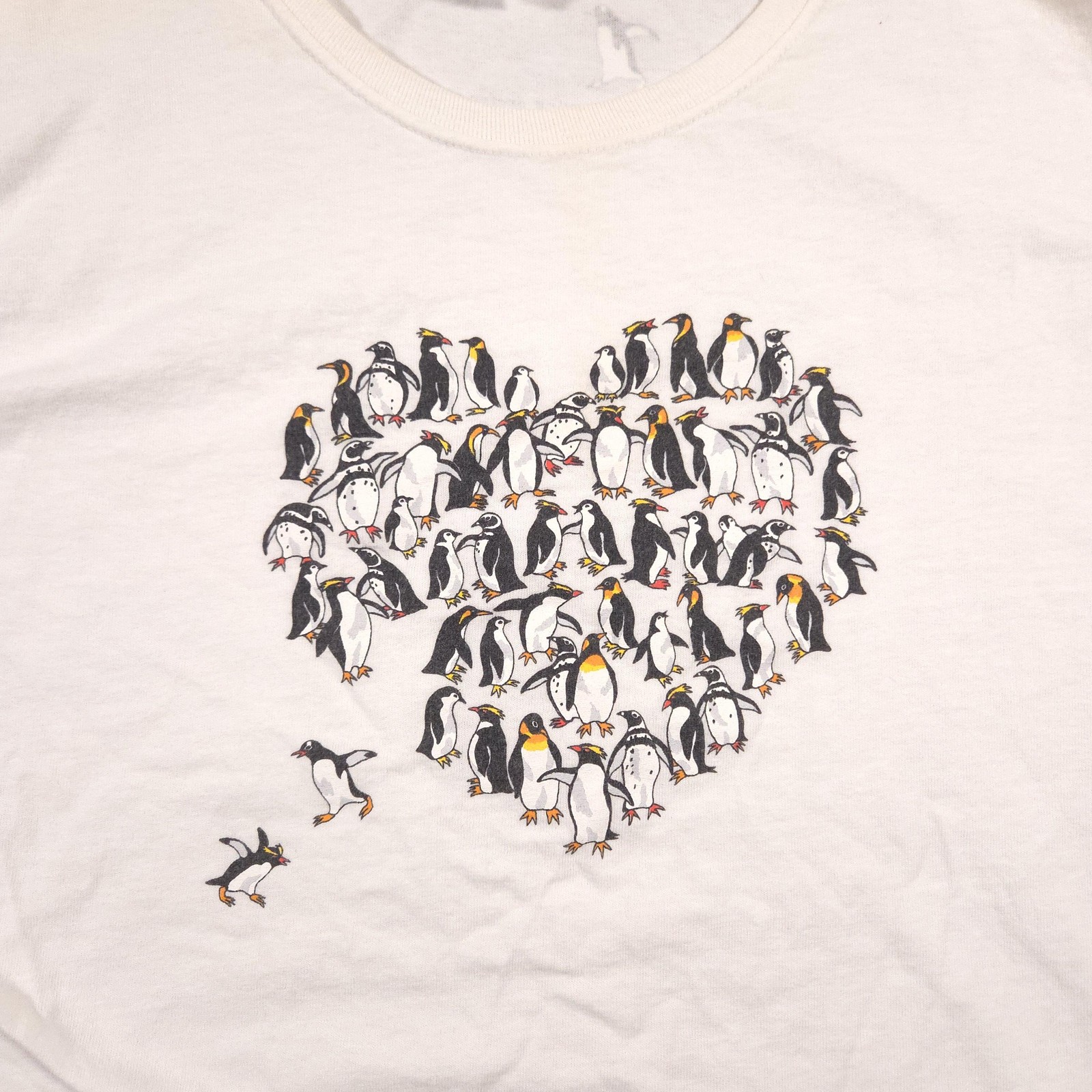 Vintage Discovery Channel Store Shirt Mens Extra Large Penguin Heart Graphic 90s gallery