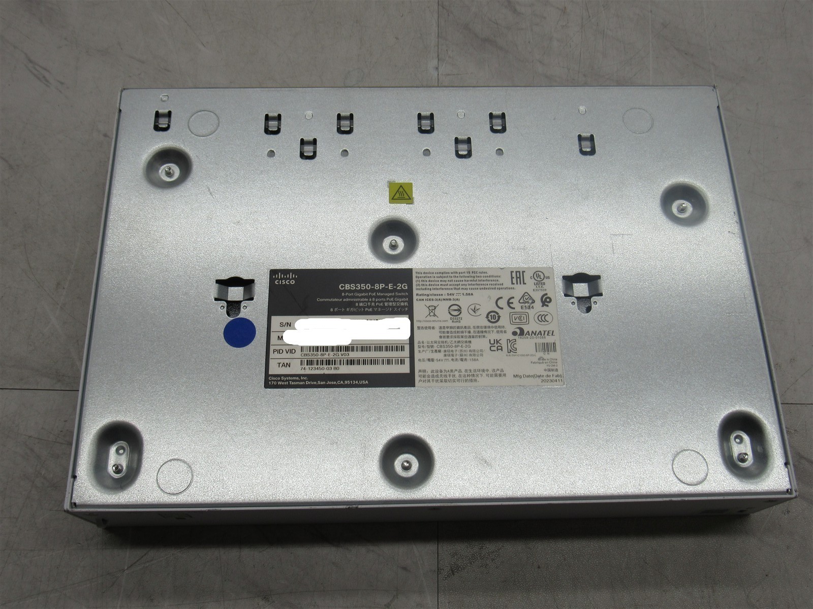 Cisco 350 CBS350-8P-E-2G 8-Port SFP Managed Ethernet Switch with Adapter