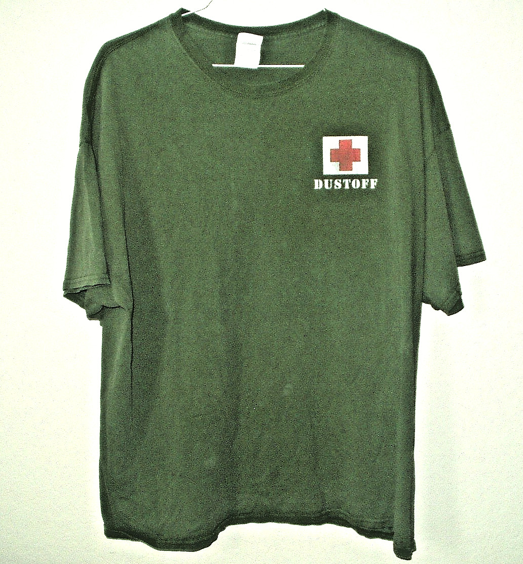 *Dust Off: The Ride of Your Life* Mens T-Shirt Size XXL Olive Drab Army Military