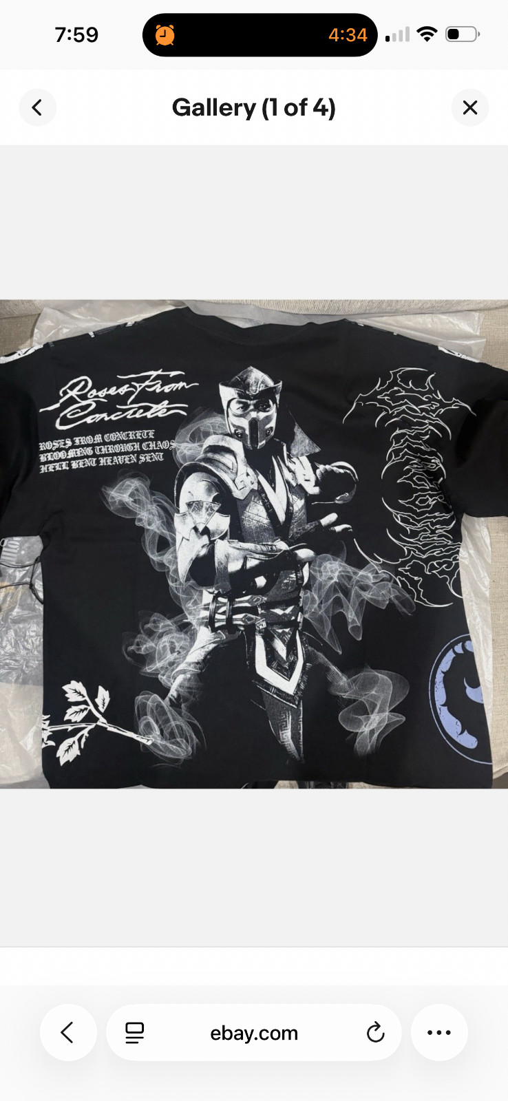 civil regime subzero mortal kombat tee size med gallery