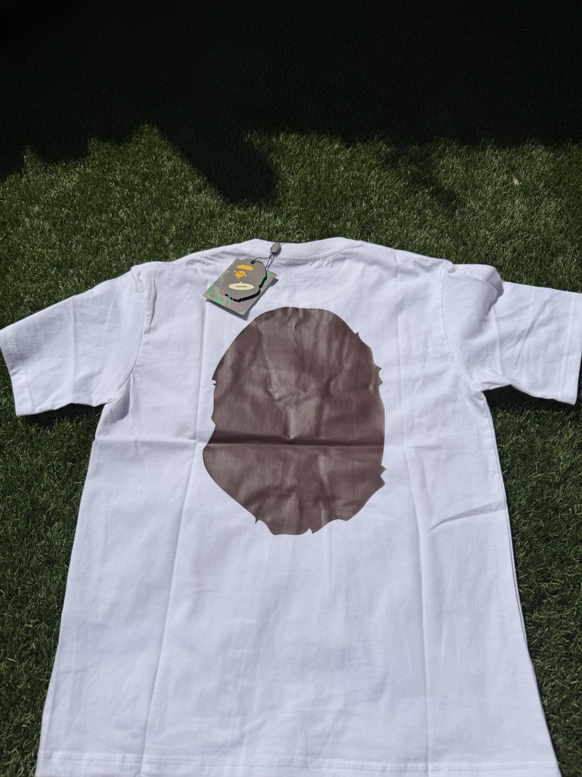 A Bathing Ape BAPE White Ape Head Graphic Tee Men’s Size S Crew Neck Cotton gallery
