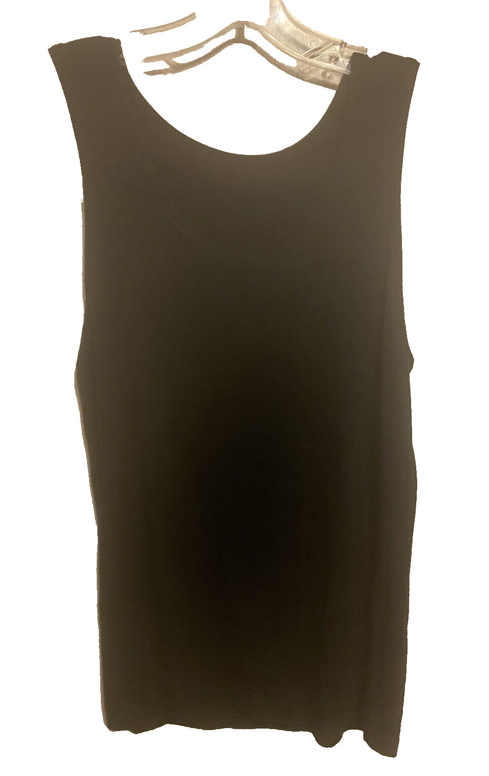 Unbranded Mens Black Semi-Sheer Burnout Muscle Tank Top Size Large Fitted NWOT gallery