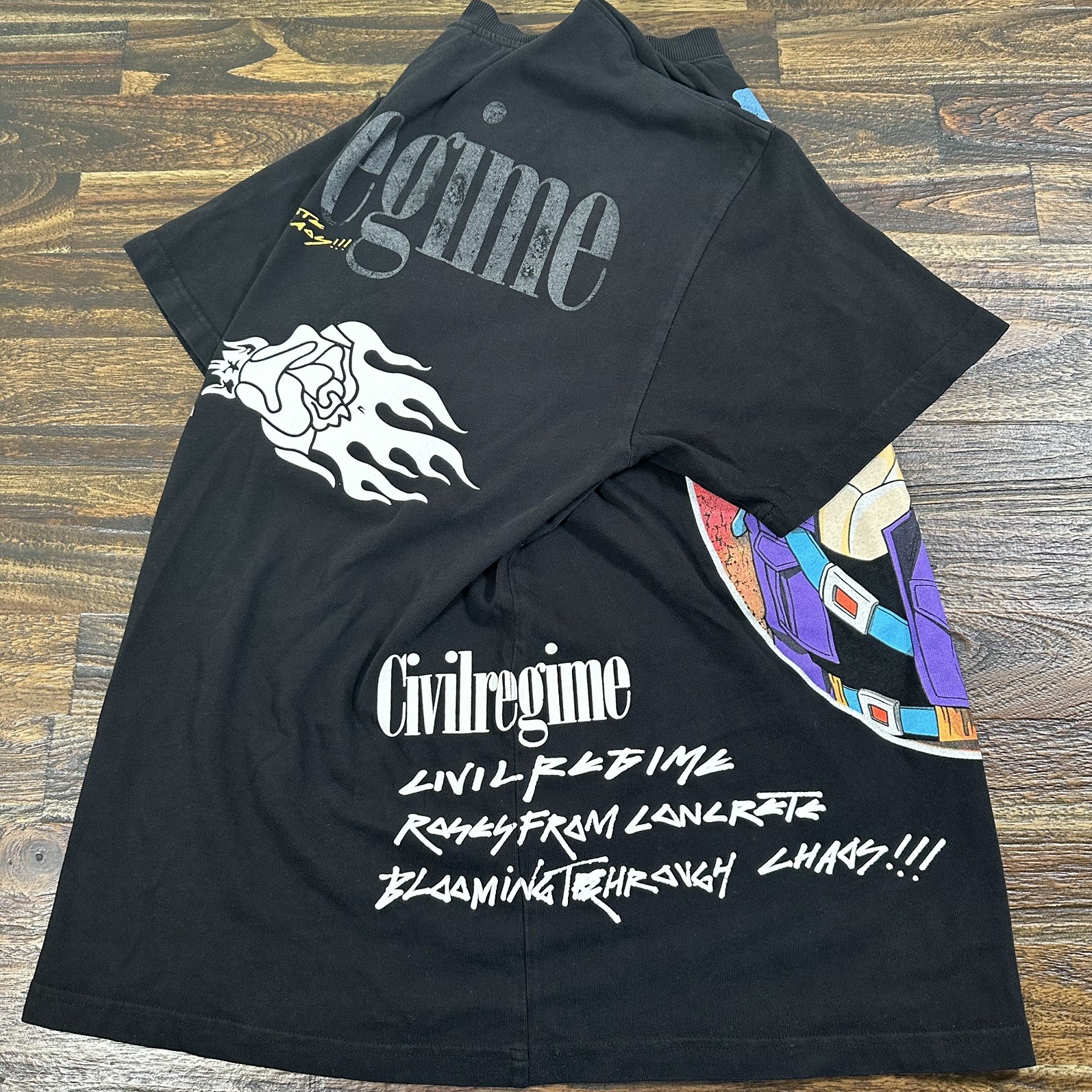 Civil Regime Dragon Ball Z Trunks Black Tshirt Size Small gallery
