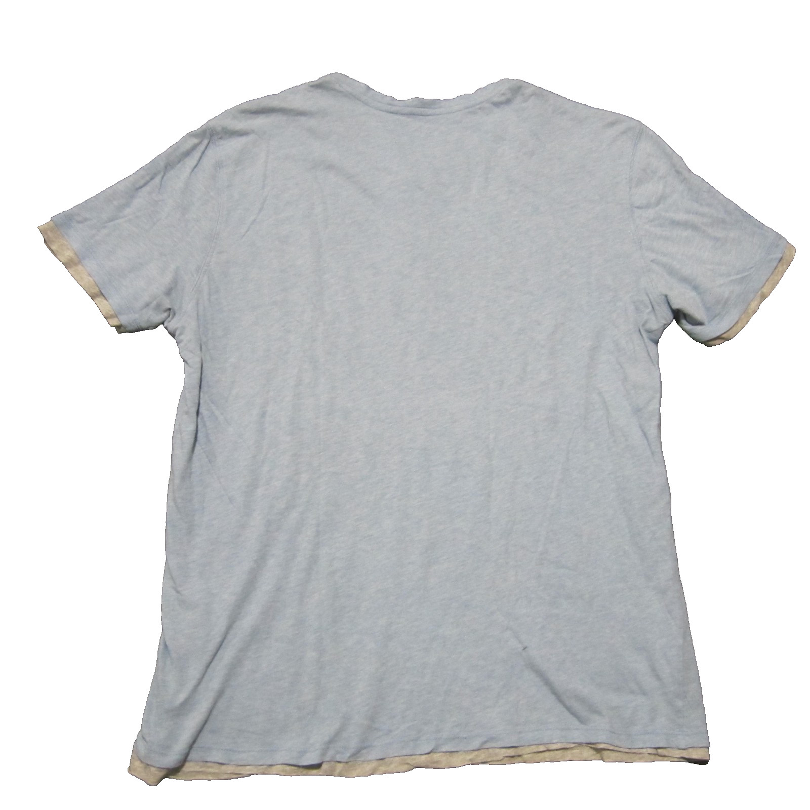 Vince Button Collar Shirt Mens M Light Blue Double Layered Pima Cotton SS gallery